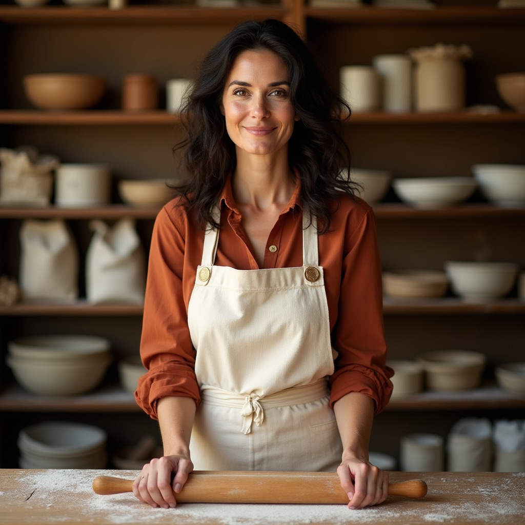 Istruttore del workshop che dimostra la tecnica di formatura della pasta